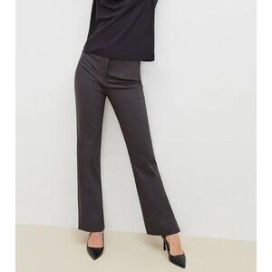 MM Lafleur The Clooney Pant Tropical Wool in Dark Gray Split Hem Straight Leg 8